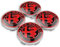 ZVUOPLGV 4 Nabenabdeckung, Für 60 mm Alfa Romeo 159 156 Giulietta Mito Giulia Spider Brera Radkappen Emblem Auto Radnabenkappen Felgen Aufkleber Dekoration Radkappen