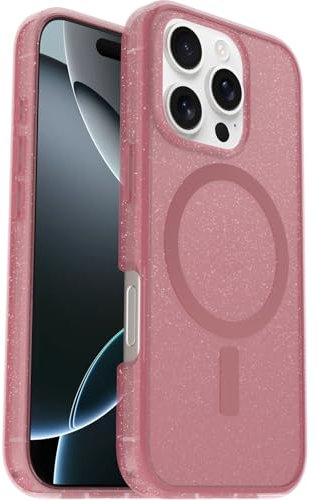 OtterBox Symmetry Series Clear MagSafe Case for iPhone 16 Pro, Shockproof, Drop proof, Protective Thin Case, 3x Tested to Military Standard, Clear/Pink