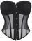 GFPGNDFHG Moulin Rouge Kostüm Korsett Rot Schwarz Korsett Top Damen Halloween Damen Goth Corset Schwarzes Halloween Kosett Trachtenblusen BH Ohne Bügel Push Up