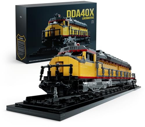 Nifeliz DDA40X Lokomotive Modell Bauspielzeugset, Klemmbausteine Zug Modell mit Schienen für Erwachsene, Diesellokomotive Sammlerstück, Geschenk für Eisenbahnliebhaber (1603 Teile, NF10296)