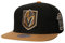 Mitchell & Ness Vegas Golden Knights 2 Tone Side Patch Snapback Hat Cap, Schwarz/Gold, Einheitsgröße