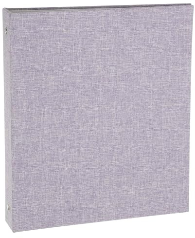 PATIKIL 3 Ring Binder A5 Größe Leinen Planer Binder Hell-Lila | Flexibler Rundbinder, Große Kapazität, Für Business Home Classroom