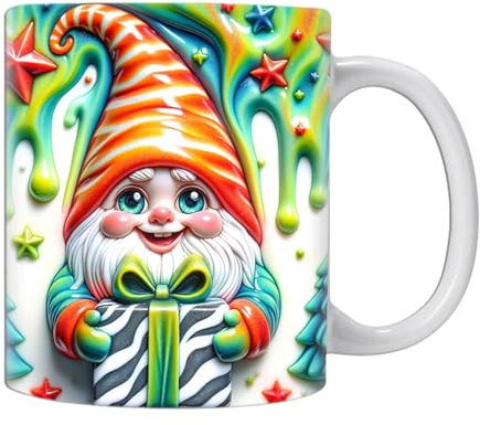 Wichteltassen Weihnachten - Weihnachtstassen - Nikolaus Rentier Tasse 350ml | Trinkgläser Set für Heißgetränke Schokolade Tischdeko Weihnachten Accogl Geschenk