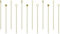 12 Stück Edelstahl Cocktailspieße, BetterJonny Martini-Spieße Cocktail Obst Sticks Cocktail Pick Martini Picks Wiederverwendbare Cocktail Picks für Fingerfood Cocktail Sandwich Party Bar, Gold