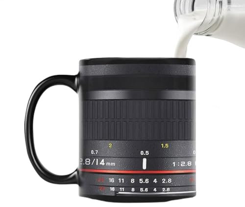 Camera Lens Coffee Cup - Fun Photo Ceramic Lens Mug | Funny Mugs for Photography Enthusiasts Ceramic Mug for Beer Milk Coffee Tea