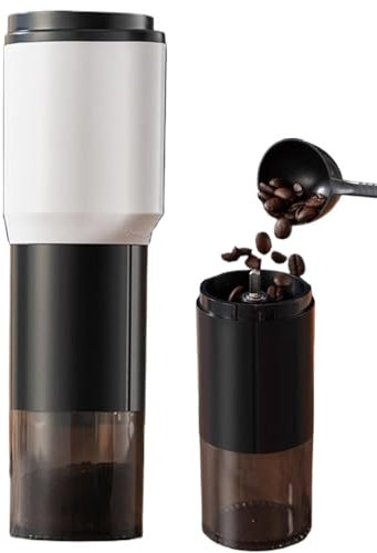 Burr Coffee Grinder, Electric Portable, Conical Prickle Crusher, Travel Brew Bean Mincer, (2.36 x 2.36 x 8.07 inches), Perfect For Fresh Grounds, Active Brewing Necessities