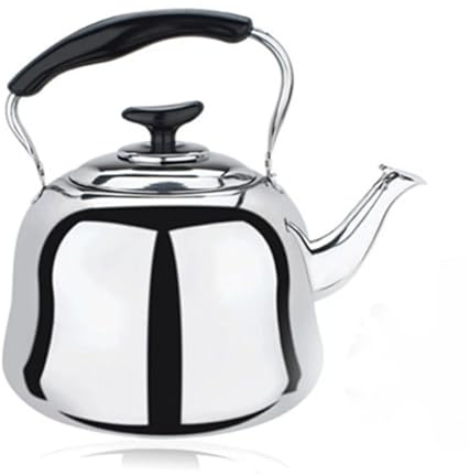 Extra Thick 304 Stainless Steel Tea Kettle Restaurant Hotel and Soup Pot Large Capacity Teapot(5L)