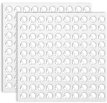 200 Silicone Bumpers Adhesive Buffer Pads Clear Cupboard Door Stops 6x2mm | Door Pads Stop Slamming Protector, Clear Rubber Feet Pads Silicone Pads for Furniture Glass Tables Door Protect
