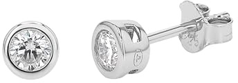 TOM TAILOR - Damen Ohrringe 925 Silber - mit Zirkonia Stein - Kreis Ohrstecker