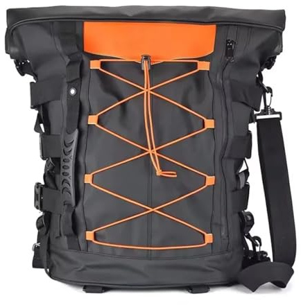 EHWLFVX Motorrad-Seitentasche 30-65L Großes Fassungsvermögen wasserdichte Motorrad-Sissybar-Tasche Reisegepäck Heckgepäckträgertasche Rucksack Für Goldwing-Zubehör