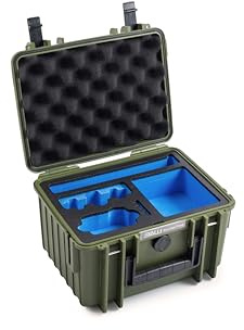 B&W International Schutzkoffer 2000 (PP.66) für DJI Osmo Action 6 und viel Zubehör – Bronze Grün – wasserdicht und staubdicht (IP67), stoßfest, mit passgenauem Inlay