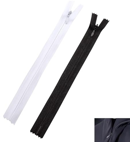 2 pezzi 80 cm cerniere separabili in plastica con cerniera bianca e nera, cerniere in plastica per giacche, cappotti, accessori da cucito, #3, uso multiplo, alta qualità