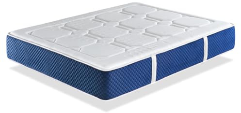 DREAMDI Taschenfederkernmatratze Ivory + 4 cm Viskoelastik 200X200 cm, Höhe 30 cm