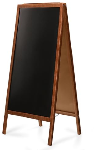 MG Design Kreidetafel-Aufsteller aus Holz 70 x 160 cm beidseitig beschreibbar, klappbar & abwischbar Kundenstopper fr Gastronomie, Einzelhandel & Events