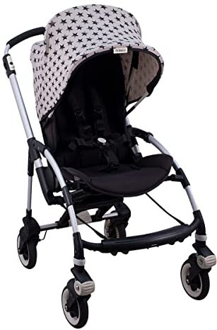 JYOKO KIDS Capota para Silla de Paseo y Cochecito de Bebé Compatible Con Bugaboo Bee 3, Plus, 5 - Elaborada en Tejido de Algodón Elástico, Suave y Transpirable (Dark Sky)