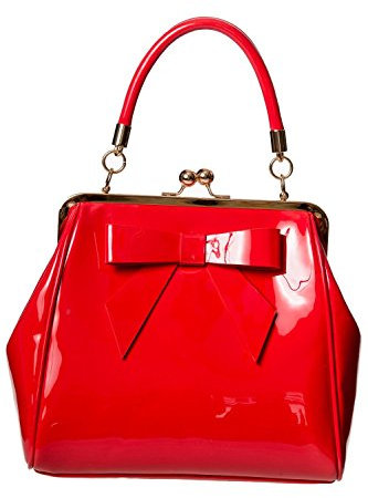 Banned Apparel American Vintage 50s Rockabilly glänzend handtasche - Rot