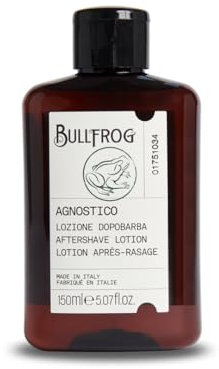 Bullfrog - Agnostico Aftershave: Erfrischendes und beruhigendes Aftershave mit 92% natürlichen Inhaltsstoffen, holzigem und aromatischem Duft, tonisierender Wirkung und längerem Komfort, 150 ml