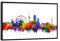 artboxONE Poster mit schwarzem Rahmen 60x40 cm Städte Stuttgart City Skyline Watercolor - Bild Stuttgart