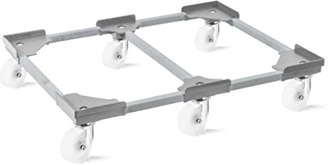aidB Transportroller VARIABLE - 800x600-1x unterteilt - Kunststoffräder 6 Lenkrollen Grau - 1St