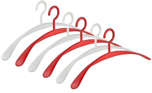 Kleiderbügel Garderobenbügel Wing rot und weiß 6er-Set