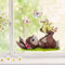 Fensterbild Hase mit Entchen & Schmetterlinge -WIEDERVERWENDBAR- Fensterdeko Fensterbilder Frühlingsdeko Ostern Osterdeko bf33 ilka parey wandtattoo-welt®