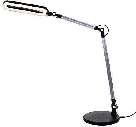 Briloner Leuchten - LED Tischleuchte, Tischlampe dimmbar, Farbtemperatursteuerung, Touch-Steuerung, Höhe einstellbar, 6, Watt, 700 Lumen, Schwarz