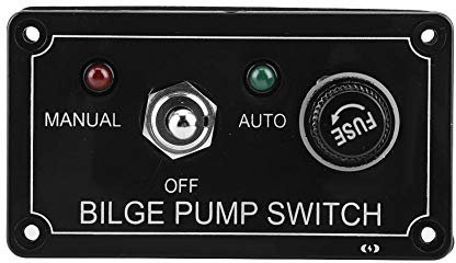 KSTE 12V DC LED Indicator Bilge Pump Switch Panel Manual/Off/Auto Compatible with Boat Marine