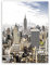 Glasbild Manhattan 50 x 70 cm I Empire State Building New York Skyline I Wandbild aus Glas I Bild Wohnzimmer Flur Schlafzimmer I Wanddeko Home Kunstdruck