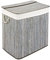 PANA®ECO Bambus Wäschekorb mit Deckel (150 L) • Wäschebox mit herausnehmbaren Wäschesack • Faltbarer Wäschesammler • Badezimmer Wäschetruhe Bambus • Farbe: Stone Grau (40x60x63 cm)