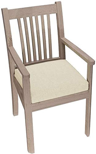 chilly pilley Stuhlkissen Gartenkissen Gartenstühle Stuhlauflage Stuhlpolster Sitzkissen Abnembar Bezug Mit Reißverschluss Auflage Set Garten Kissen (4er Set 40x40x5, Creme)