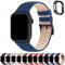 Fullmosa Cinturino Apple Watch 45mm/44mm/42mm/49mm, LichiBosin Cinturini in Pelle per Apple Watch Serie 9 8 7 6 5 4 3 2 1, SE 2/ SE/Ultra/Ultra 2, Blu Scuro + Fibbia Grigia Fumo