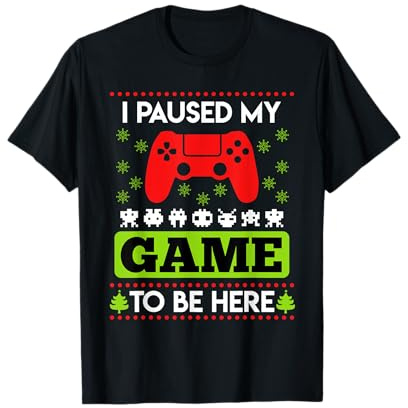 Gamer Heiligabend Weihnachten Gaming Spruch Ugly Christmas T-Shirt