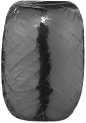 Globos Geschenkband/Ringelband 20 m - schwarz metallic