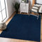 carpet city Teppich Wohnzimmer Modern - Einfarbig, Blau - 200x290 cm - Flachflor-Teppiche Schlafzimmer - Hochtief-Effekt/ 3D-Optik - Chevron, Zickzack - Wohnzimmerteppiche Kurzflor
