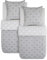 BEDSURE Bettwäsche 135x200 4teilig Bettbezug - Bettwäsche-Sets 135 x 200 cm 2er Set mit 2 Kissenbezüge 80x80cm, Weich Wendebettwäsche Bedding Gitter Grau Muster mit Reißverschluss