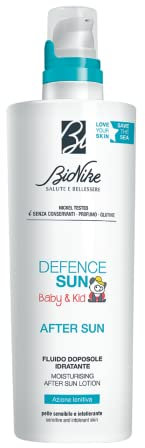 Bionike Defence Sun - Fluido Doposole Corpo Baby & Kid, per Pelli Sensibili e Intolleranti, Azione Riparatrice e Lenitiva, Riduce Rossore e Contrasta Secchezza della Pelle, 200 ml