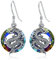 Drachen Ohrring Sterling Silber Drache Kristall Anhänger Hängende Baumeln Tropfen Ohrringe Tier Punk Gotik Schmuck Geschenke für Damen Herren