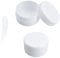 Travel Pots with Lids 2PCS 50ml Travel Containers for Toiletries and 1 Mini Spatula, Refillable Cosmetic Sample Jars for Creams Lotion Nail Art Glitter Jewelleries, White
