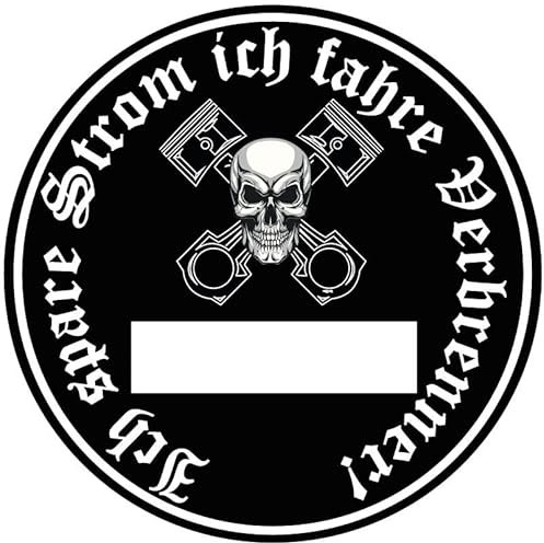 chemstickattack Auto-Aufkleber Ich Spare Strom ich fahre Verbrenner! Diesel Benzin Sticker Fun Feinstaubplakette