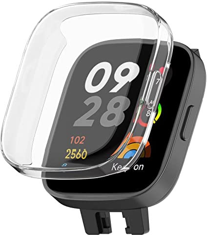 FTRONGRT Funda para Xiaomi Redmi Watch 3, Revestimiento de TPU Suave, Todo Incluido, Resistente a Los Golpes, Funda para Xiaomi Redmi Watch 3 Smartwatch.Transparente
