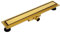 BALNEO Canal de Ducha, Canal de desagüe 100 Gold Desagüe de Suelo de Acero Inoxidable, bajo 52mm, Juego Completo, desagüe de Ducha por Ambos Lados con Panel o Placa Inferior, Duplex Next 2 en 1