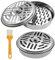 AIMEKE 2 Stück Moskito Spulenhalter, Mückenspirale Halter mit Deckel, Portable Anti Mosquito Edelstahl Halter für Moskitospulen Haus Garten Camping Angeln Reise Outdoor