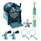 Bierzapfanlage Partyfass 60 l/h kompl.Set für 2 Bierfässer, Flach-Zapfkopf Typ A, 0,5kg CO2 Flasche