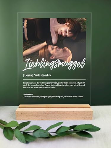 Lieblingsmuggel Geschenk personalisiert - Acryl Foto Geschenk: Definition wie im Duden - Geschenk Lieblingsmuggel, Lieblingsmuggel Geschenk Geburtstag, Geschenk Lieblingsmuggel Weihnachten