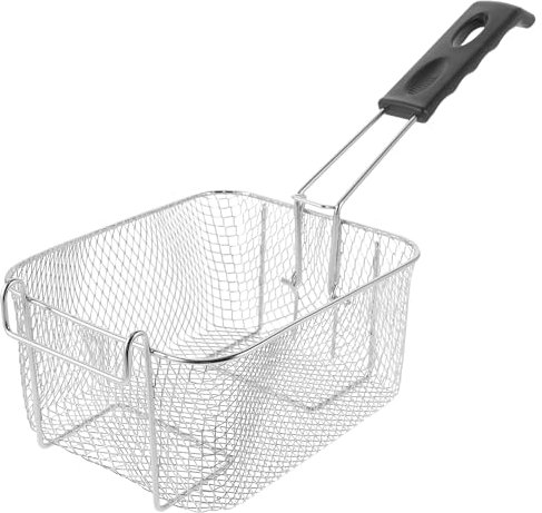 Cabilock Canasta Frita Canasta De Frituras Cesta De Comida Frita Cesta Para Freír De Malla Fina Cesta Para Freír Cuadrada Cestillo Freidora Colador Para Freir Filtrar Alimento Cuadrado