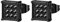 JewelryWe Quadratische Ohrstecker Zirkonia Ohrringe: 6mm Schwarz Damen Herren Edelstahl Quadrat Gestüt Ohrringe Ohr-Piercings mit Cubic Zirkonia Elegant Glitzer Ohrschmuck für Frauen Männer