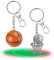 Porte clé basketball, 2 pcs porte clef basketball 3D Porte-clés ballon de basket porte-clés de basket-ball Party Bag Filler cadeau de basketball pour les fans masculins