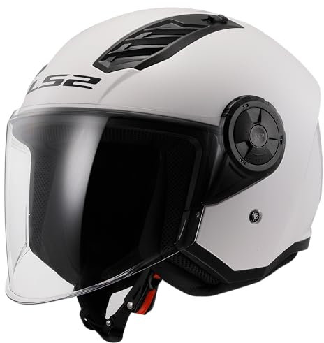 LS2, Jet-Motorradhelm Airflow II Gloss White, S