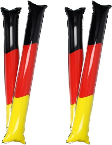 Selbstaufblasende Fanartikel Deutschland Klopfschlauch-Sticks Deutschland-Fahne Folien-Luftballon im Fußballdesign Innovative Fansets fürs Public Viewing