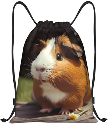 Gymsack Meerschweinchen Stoffbeutel Verstellbar Turnbeutel Nachhaltig Rucksack Für Reisen Schwimmen Urlaub 36X42Cm